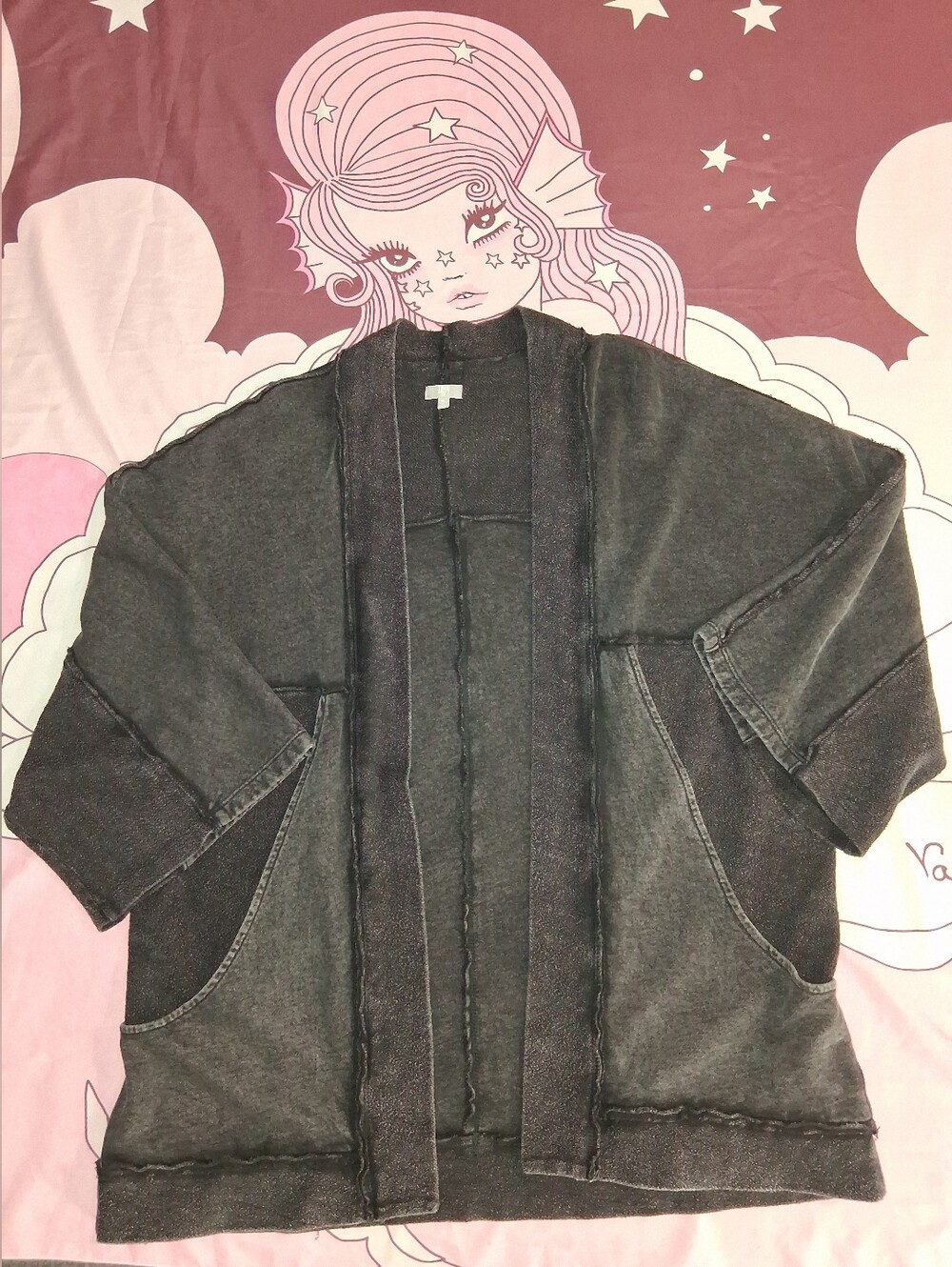 True Craft Charcoal Open Front Cape